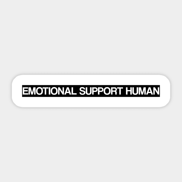 Emotional Support Human Sticker by PaletteDesigns